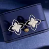 Oorknopjes Fashion Retro Lucky Clover Flower Hollow Out Earring Zilver Kleur Zirconia Stenen Vrouwen Sieraden Gift