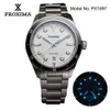 Proxima PX1697 39mm Montre Homme Cadran Émail Blanc Bulle Saphir PT5000 SW200 Automatique Mécanique Vintage 20Bar Lumineux 230714