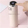 Water Bottles Stainless Steel Thermal Cups Vacuum Flask Intelligent Temperature Measurement Bounce Portable Students Thermos Bottle Dhcdv