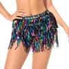 Stage Wear Sequin Fringe Skirts Shining Costume Belly Dancer Costumes Dance Skirt Hip For Summer Beach Themed Parties Holidays Clubs
