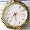 4 kleuren Huishoudelijke Wandklok 18K goud 126333 126334 geen datum Wandklok 34CM x 5CM 3KG Quartz Elektronische Clock306j