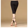 Scen Wear Black Belly Dance Pants With Bandage for Women Practice Ballet Dancer Chinese Folk Performance Clothings 2023