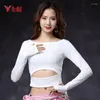 Stage Wear Belly Dance Fitness Women's Shirt Long Sleeve Tight Spring And Summer Sports Speed Dry Running Sculpt Body Show