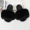 GAI Faux Fur Slippers House Furry Slides Home Summer Women Shoes Fluffy Plush Ladies Sandals Flip Flops Flat Outdoor Mule Big Size 230713