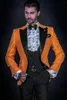 Costumes pour hommes Design personnalisé Hommes Tuxedos de mariage Excellent costume de marié Business Style Dîner Prom Blazer3Piece (Veste Pantalon Gilet Cravate)