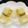 Flashy Designer Earrings Chic Charm Stud Earring Gold Eardrop Classic Retro Classy Earrings Party Jewelry With Box Package