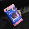 Strawberry Flavored Biscuit Phone Case For iPhone 14 13 12 11 Pro XS MAX XR 7 8 Plus SE 2020 Silicone Cover With Chain L230619