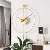 Horloges murales lumière nordique luxe moderne mode maison horloges créatives Simple salon canapé fond pendule horloge