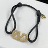 Valentino Bracelets de charme de femme VRANGE V GORD METAL Metal Chain Bracept Designer Pearl Luxury Vlogo Jewelry Women 964