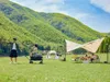 Zusammenklappbarer, zusammenklappbarer Wagen, robuster Mehrzweck-Strandwagen mit Seitentasche, faltbarer Lebensmittelwagen mit großem Fassungsvermögen für Gartensport, Outdoor-Einsatz