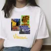 Damen T-Shirt Sonnenblume bedrucktes T-Shirt Van Gogh Kunst T-Shirts Mode Damen Tops T-Shirt Harajuku T-Shirts Damen Kleidung Camiseta Feminina 230714