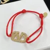 Femme Charme Valentino Bracelets Lettre V Or Chaîne En Métal Bracelet Designer Perle De Luxe Vlogo Bijoux Femmes 924523