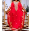 Habillement Ethnique Mode Rouge Maroc Dubai Kaftans Robe Farasha Abaya Très Fantaisie Et Exotique Sexy