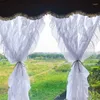 Curtain Tulle Curtains Modern For Living Room Window Ruffled Store Cafe Decoration White