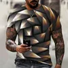 T-shirts pour hommes chemise 3D pour hommes mode Hip Hop col rond à manches courtes hauts abstrait Harajuku T-shirts surdimensionnés t-shirts homme vêtements