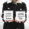 Mugs Mr et Mrs Mugs Mignon Cadeau Saint Valentin Ses Amoureux Camp Cup Mari et Femme Mug Émail Cadeau pour Couples R230713