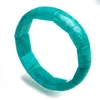 Strand Naturel Vert Amazonite Pierre Rectangle Cristal Perle Bracelet Femmes Femme Stretch Charme