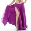 Scen Wear Arrive Sidospplit Belly Dancing kjol för kvinnor Girls Sexiga satindansdräkter kjolar visar 9 färger