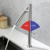 Robinets d'évier de salle de bain Robinet de bassin de cuisine 304 Mitigeur en acier inoxydable Eau froide Mitigeur 360 Rotation Noyau en céramique 230713