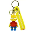 Fashion blogger designer sieraden Cartoon The Simpsons sleutelhanger pop paar tas hanger mobiele telefoon Sleutelhangers Lanyards Sleutelhangers groothandel YS75