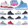 Cool Grey 11s Kids Basketball Shoes Gamma Blue Jubilee 25 주년 우주 공간 잼 유아 빅 소년 소녀 자란 운동화 어린이 트레이너 g2il#