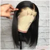Человеческие парики волос 13x6 прямые кружевные чернокожие женщины глубоко расставались с детской досадкой бразильской ручной доставкой продуктов Derving dhrbr