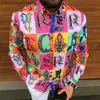 Men's Casual Shirts 2022 Hot Sale European American Men's Clothing Casual Fashion Printed Shirt Single-Breasted Cardigan Long Sleeve Shirt Men 4XL T230714