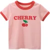 T Shirts 2023 Summer Children Casual Cartoon T Shirt Loose Kids Rands Shirts Cotton Tee Girls Short Sleeve Tops Baby Clothes 230713
