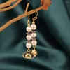 Dingle örhängen mywiny mode vintage sötvatten pärlor släpper etnisk nepal stil cloisonne smycken för kvinnor