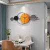 Wall Clocks Modern Design Clock Living Room High-end Background Decoration Painting Silent Home