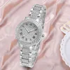 Wristwatches Luxury Starry Classic Roman Style Diamond Women Watch Golden Ladies Wrist Watches Women's Bracelet Female Relogio Feminino