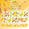 Gift Wrap Charming Butterfly Flower PET Special Oil Washi Tapes Junk Journal Masking Tape Adhesive DIY Scrapbooking Sticker