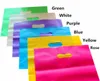 Emballage cadeau 50pcs gros couleur beauté sacs à provisions en plastique avec poignée personnelle générale Boutique vêtements chaussures pochettes d'emballage 230713