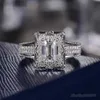 Bling Bling Vvs Moissanite Ring 100% 925 Sterling Ring Ontwerper Stijl Hoogwaardige Luxe Volledige Diamant Micro Set Vrouwen Ring Verlovingsring Zilveren Ringen