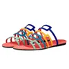 GAI Colorful Women Slippers Hollow Out Flat Shoes Ladies Summer Sandals Outside Slides Casual Beach Mules Footwear 230713