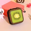 Duffel Bags Small Storage Bag Tinplate Tin Box Coin Jewelry Case Gift Fruit Printing Pouch Travel Earphone