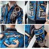 Men's Casual Shirts British Style Royal Crown Printed Men Shirts Dress Streetwear Slim Fit Long Sleeve Male Floral Shirt Tops Autumn Mens Fashions T230714