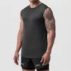 Hommes Débardeurs D'été Gym Gilet Marque De Mode À Séchage Rapide Top Fitness Sports Compression Chemise Sans Manches Collants Vêtements D'entraînement 230713