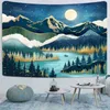 Tapestries Dome Cameras Mountain Tapestry Wall Hanging Forest Tree Art Tapestry Sunset Tapestry Nature Landscape Home Decor for Bedroom Living Room Dorm R230714