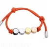 Diseñador pulsera charm cuerda pulseras de cuero chapado en oro clásico moda pulsera negro blanco regalo del día de san valentín brazalete de lujo mujer multicolor C23