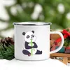 Muggar panda björn mugg flickvän presentidéer söt kaffe mugg panda gåvor husbil dekor camping emalj mugg födelsedagspresent till vän r230713