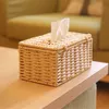 Tissue Dozen Servetten Rotan Tissue Box Vintage Servet Houder Case Desktop Tissue Opbergdoos Container Cover Thuis Woonkamer Tafel Decoratie R230714