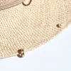 Chapeaux à bord large chapeau seau de conception de la chaîne de design Chapeaux de plage pour femmes Raffiah Sun Sun dames fashion paille Panama chapeau élevé High Designer Custom Hat Wholesale