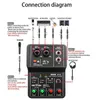 Other Electronics TEYUN Q-12 Sound Card Audio Mixer Sound Board Console Desk System Interface 4 Channel 48V Power Stereo Computer Sound Card 230713