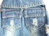 Hond Kleding Huisdier Kat Jeans Jas Zak Gat Blauw Denim Jas Vest Puppy Kleding 6 Maten Beschikbaar