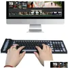 Keyboards Portable Soft Keyboard 107 Key Usb Wireless Sile Roll Up Flexible Waterproof Folding Pocket Type For Pc Laptop Drop Delive Dhacz