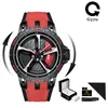 Original 3D Real Super Car Watch Relojes giratorios a prueba de agua Rim Quartz Men's Sports 360 ° Spin For Men Reloj AUDl RS7 230713