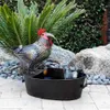 Decorazioni da giardino Gufo in resina Fontana d'acqua Statua Modello animale Ornamentale Multicolore Decorazione da giardino autoportante per cortile L230714