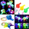 LED Rave Toy Light Up Whistle Glow Whistles Bk Party dostarcza zabawki w ciemności na Boże Narodzenie Drop dostawa Prezenty Ligh Dhilc