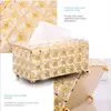 Tissue Boxes Napkins Crystal face tissue box holder crystal cube napkin dispenser bedroom office el coffee shop bar diamond flash box 230715